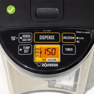 Japanese hot water dispenser top